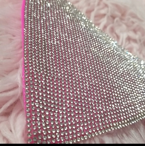 Neon pink Barbiecore bling bikini bathing suit - Picture 4 of 6